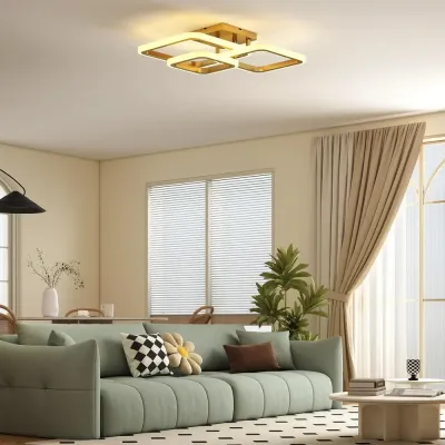 Taklampa LED 40 w 4300 lm Triangeldesign, Guld