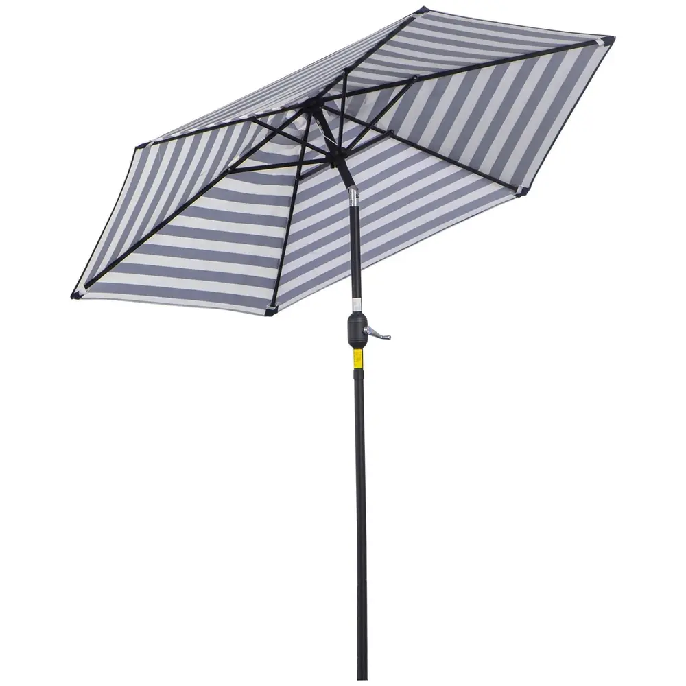 Runt Trädgårdsparasoll med Ränder Klassiskt 230 x 216 Cm