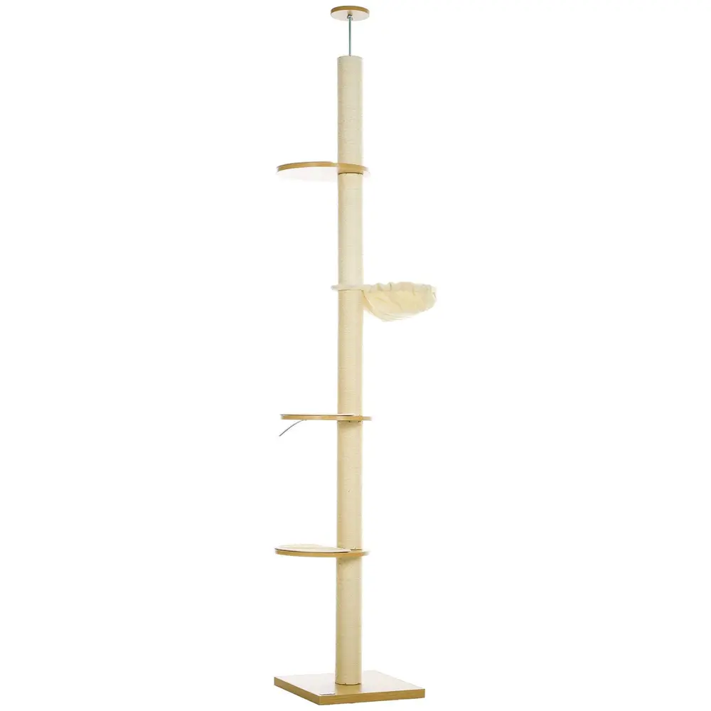 Klösträd Takhög Ek Krämvit av Plysch och Trä för 230-250 Cm