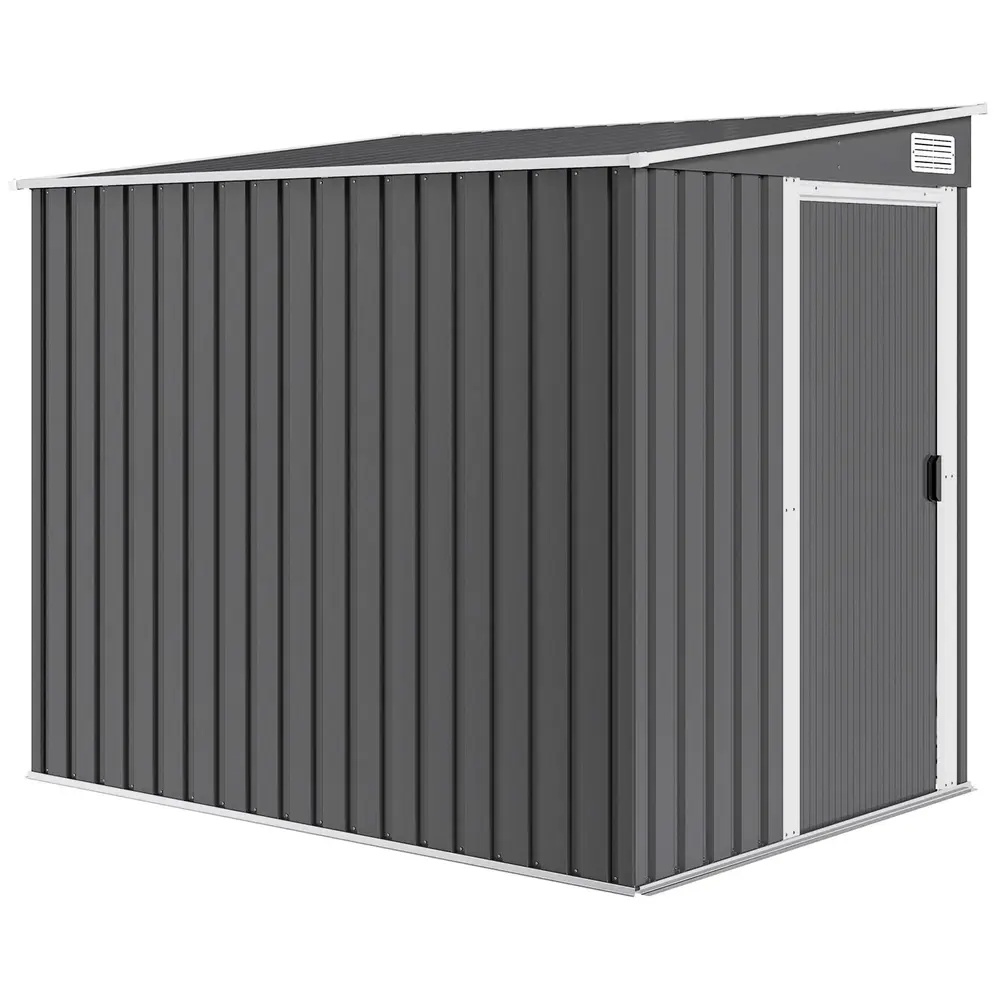 Redskapsbod i Metall med Pulpet-Tak 154 x 206,5 x 181 Cm