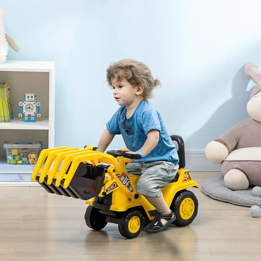 Sätesgrävare Åkgrävare Gul Svart av Plast för Barn 3-4 År