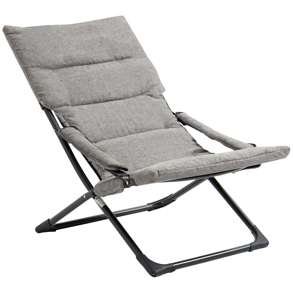 Hopfällbar Campingstol med Dyna Fällstol i 66 x 94 x 79 Cm