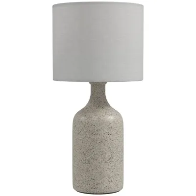 Bordslampa med Keramikfot och Textilskärm 45 cm, Sand