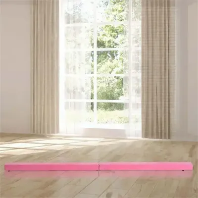 Hopfällbar Gymnastikbom för Balansträning 2,1 m, Rosa