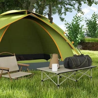 Hopfällbart Campingbord med Roll-Up Bordsskiva 95 x 55 cm