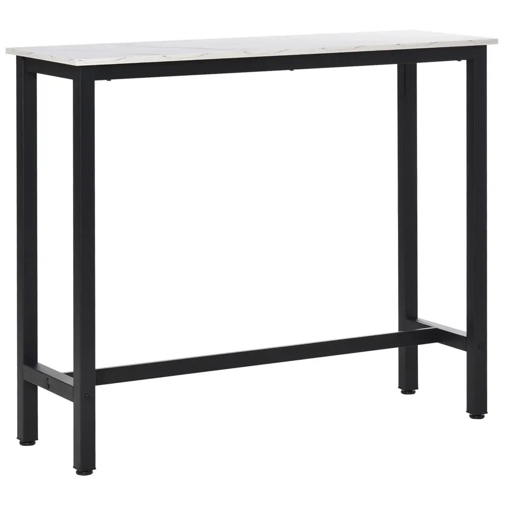 Barbord Köksbord Vit Svart av Stål 120 x 40 x 100 cm