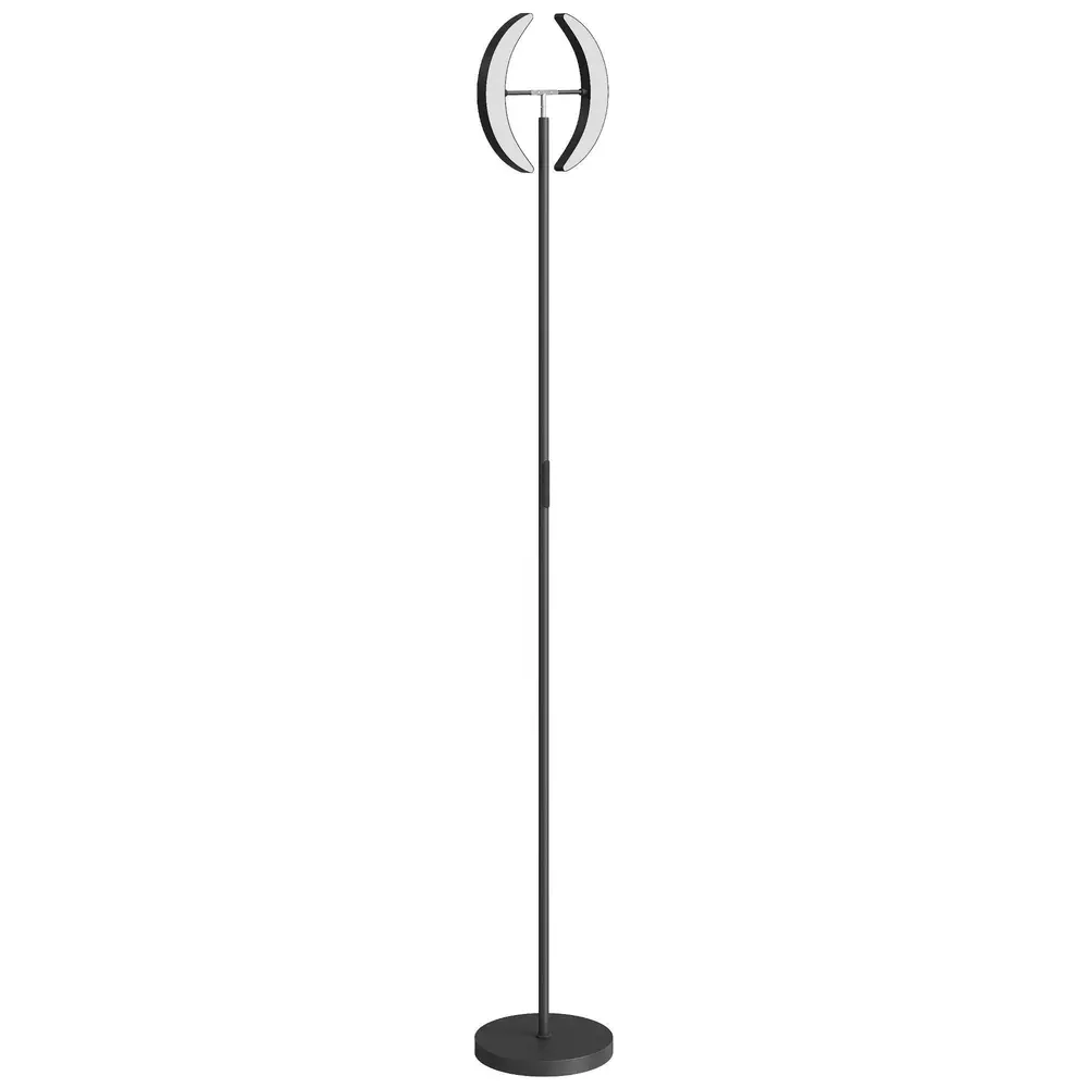 Golvlampa RGB Dimbar Svart Metall för Stämningsljus
