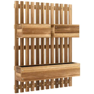 Blomlådor 3-pack för Väggmontering 60 x 16 x 80 cm