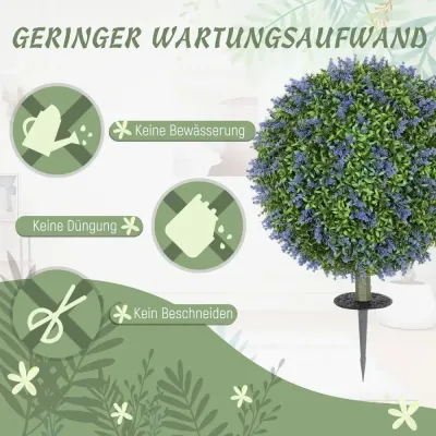 2-Delad Konstgjord Trädsats Konstgjorda Lavendelträd, Grön