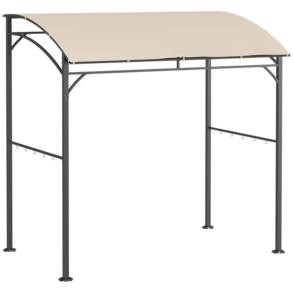 Grillpaviljong med Sidohyllor Grilltält 215 x 150 x 220 cm