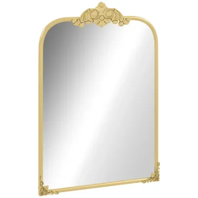 Väggspegel Badrumsspegel Guld av Metall och Glas 60 x 87 cm