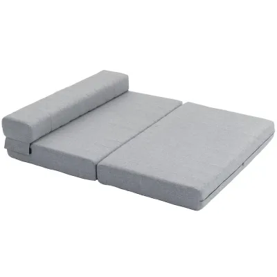 Bäddsoffa Soffa Grå av Sammetslook och Trä Stoppad 2-Sits