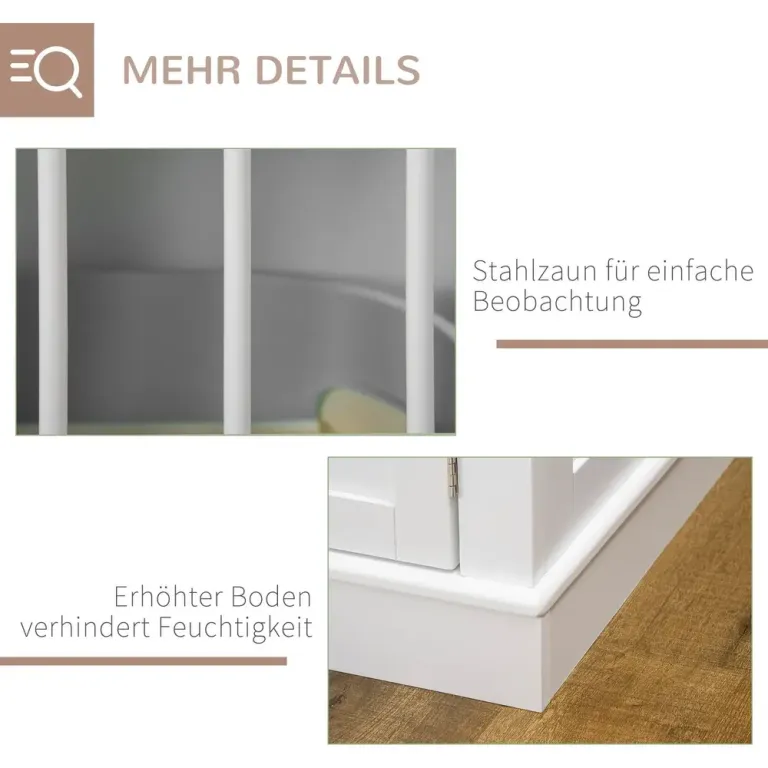 Hundbur Möbelmöbel 3 Dörrar Hundkoja 78 x 53 x 59,3 cm