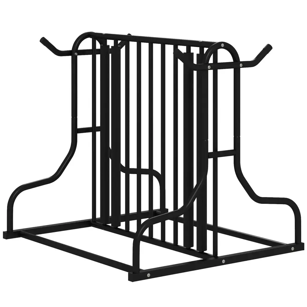 Cykelställ Multipelställ Svart av Stål 90 x 80 x 80 Cm