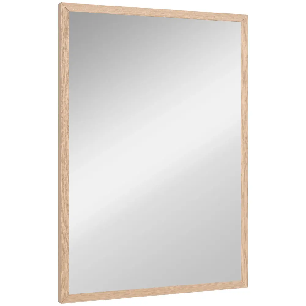 Väggspegel med Ram i Träeffekt Enkel Montering 50 x 70 Cm