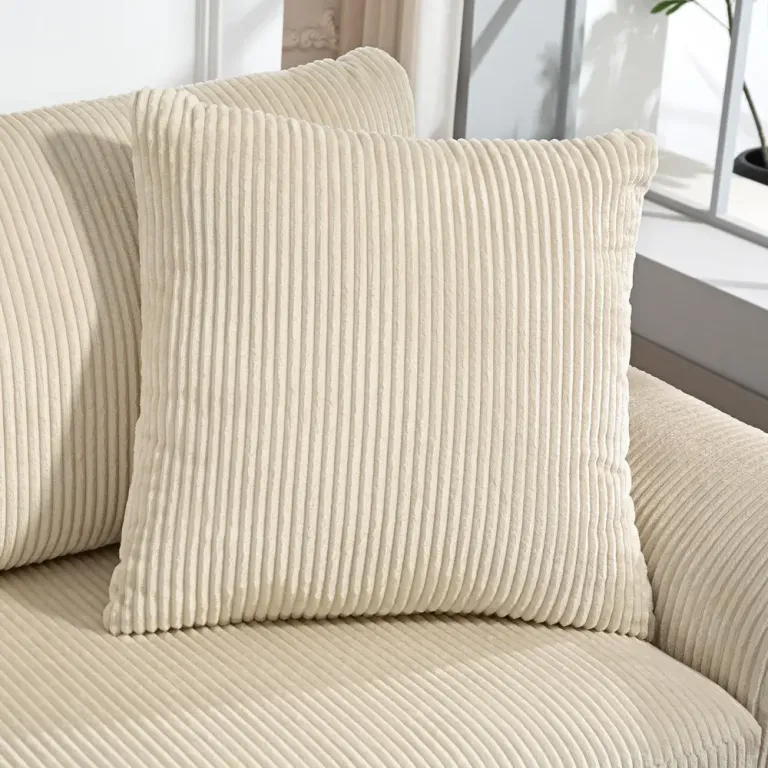 3-Sits Manchestersoffa med Prydnadskuddar Bred 212 cm Sitssoffa