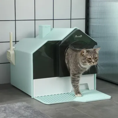 Kattlåda Katt-Toalett med Filter & Tak 47 x 45 x 42 cm