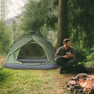 Campingtält Quick-Up för 2–3 Personer 210 x 210 x 140 cm