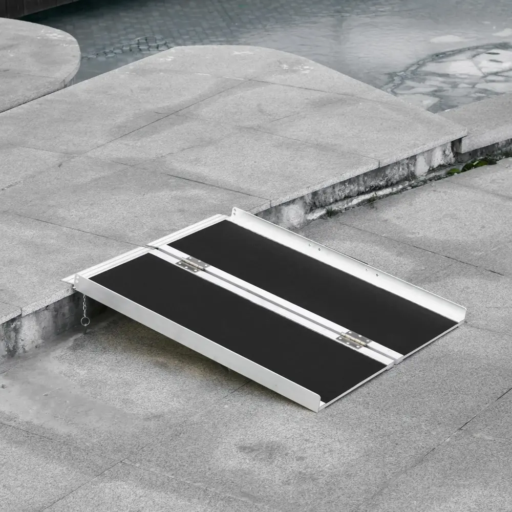 Rullstolsramp Hopfällbar med Bärhandtag 270 93 x 73 x 5 Cm