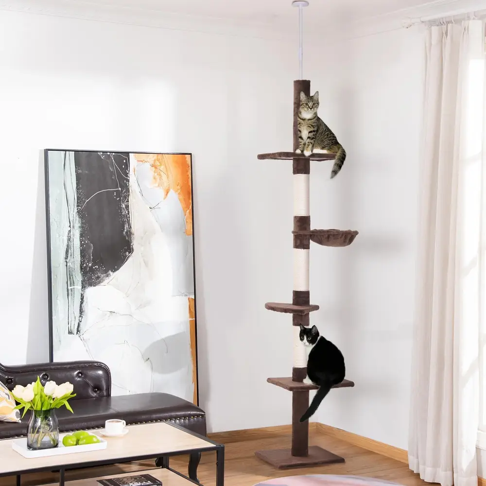 Högt Klösträd Golv-till-Tak Klösmöbel 40 x 34 x 230-260 Cm