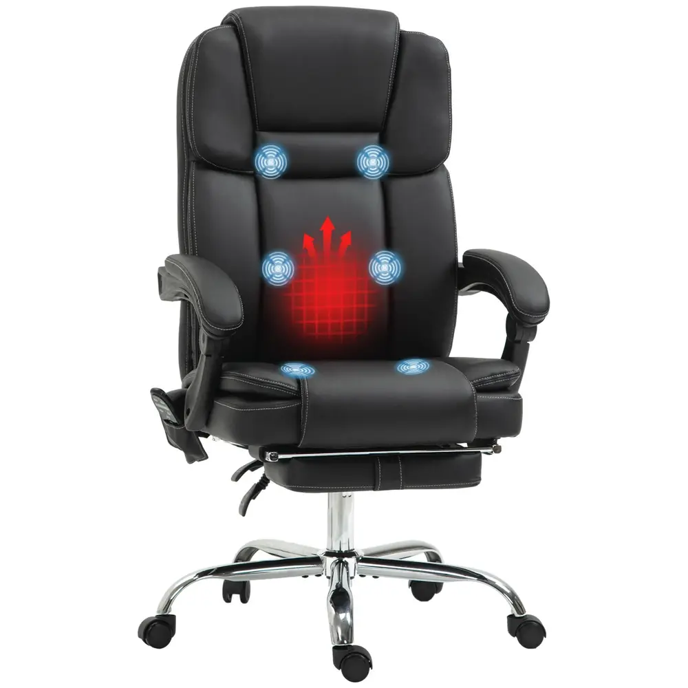 Kontorsstol 6 Massagepunkter Värmefunktion