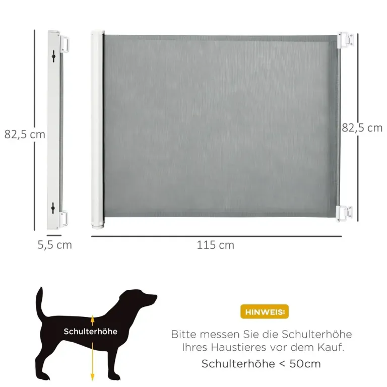 Utdragbar Säkerhetsgrind Flexibel Trappgrind 115 x 82,5 cm
