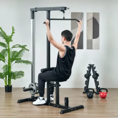 Multigym med Justerbar Sits och Kabeldrag 107x120x190 cm