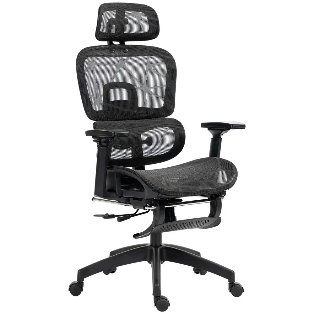 Kontorsstol Skrivbordsstol Ergonomisk Svart av Nät