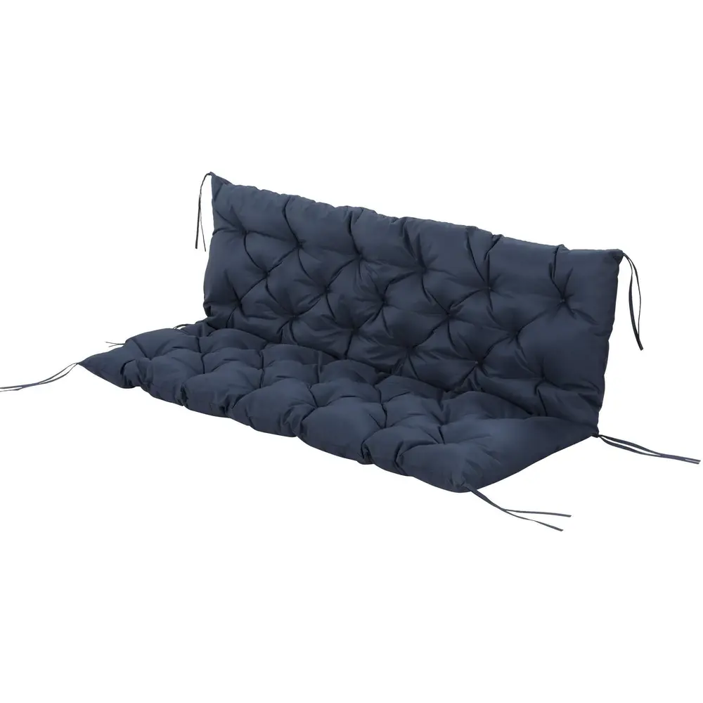 Bänkdyna Sittdyna med Knytband Mörkblå av 150 x 98 x 8 Cm