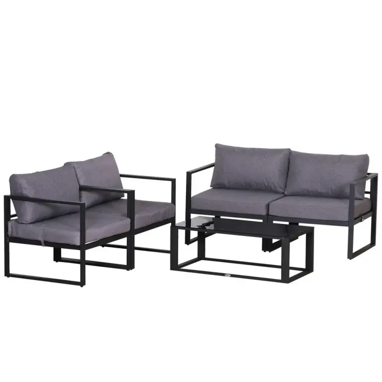 4-Delat Trädgårdsmöbelset Kombinerbart Hög 138 x 69 x 63 cm
