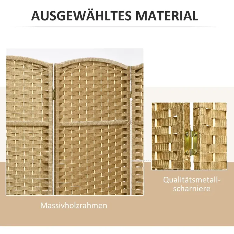 4-Panels Rumsavdelare Vikbar Sovrum och Hemmakontor, Natur Skärmvägg
