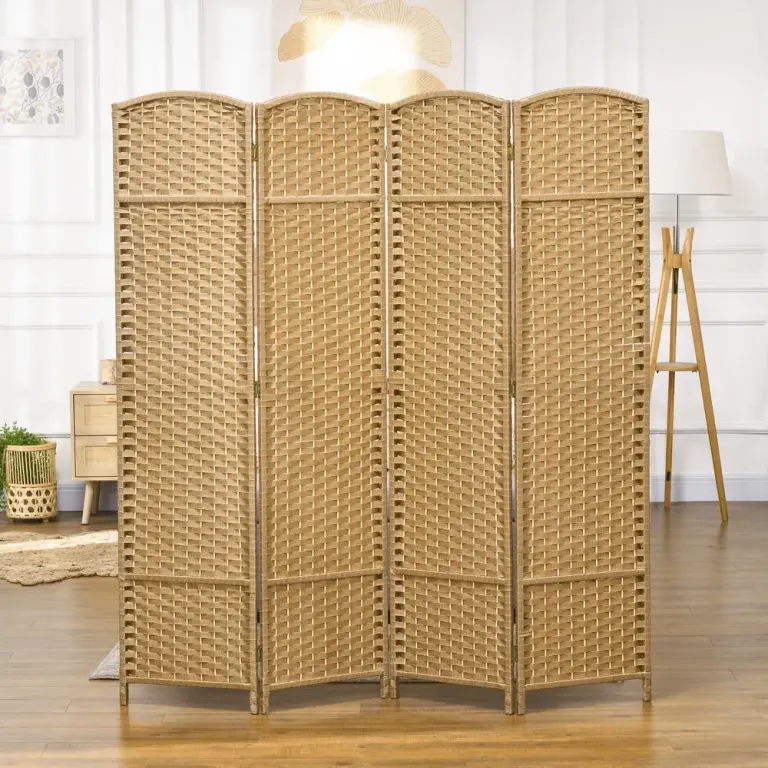4-Panels Rumsavdelare Vikbar Sovrum och Hemmakontor, Natur Skärmvägg