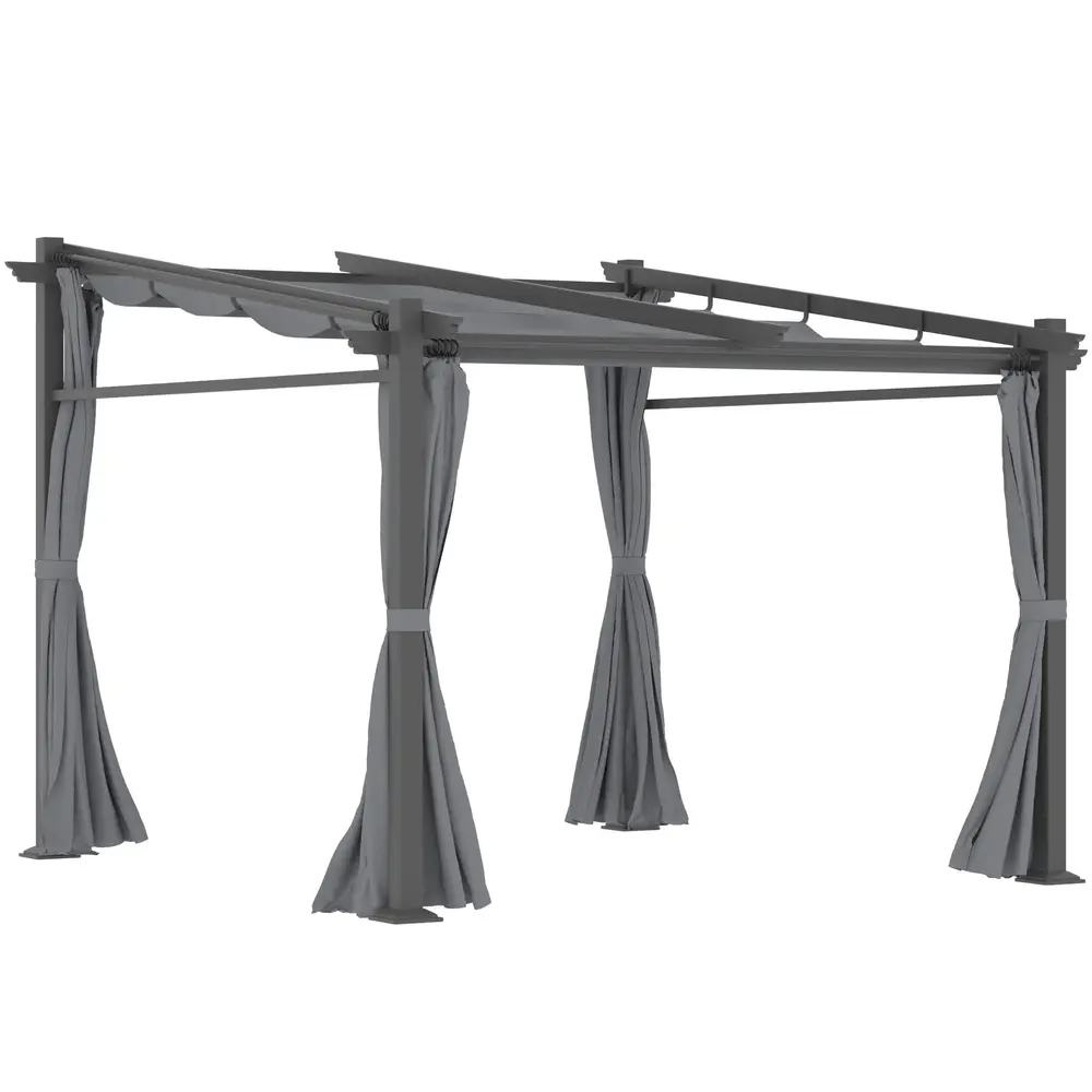 Pergola med Soltak Trädgårdspaviljong 2,97 x 2,95 M