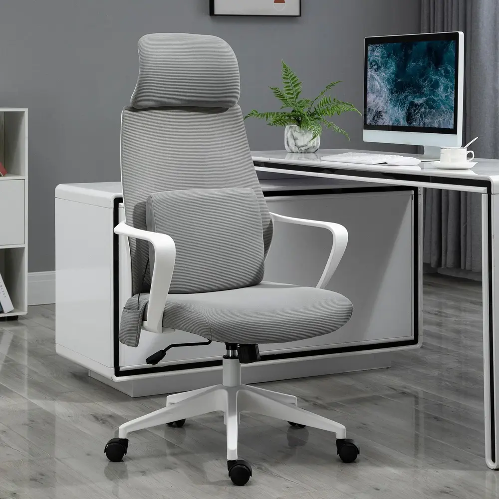 Ergonomisk Kontorsstol med Massage Skrivbordsstol med Hög