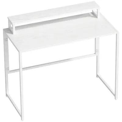 Skrivbord Hopfällbar Platsbesparande Vit MDF 100x48x87,5 cm