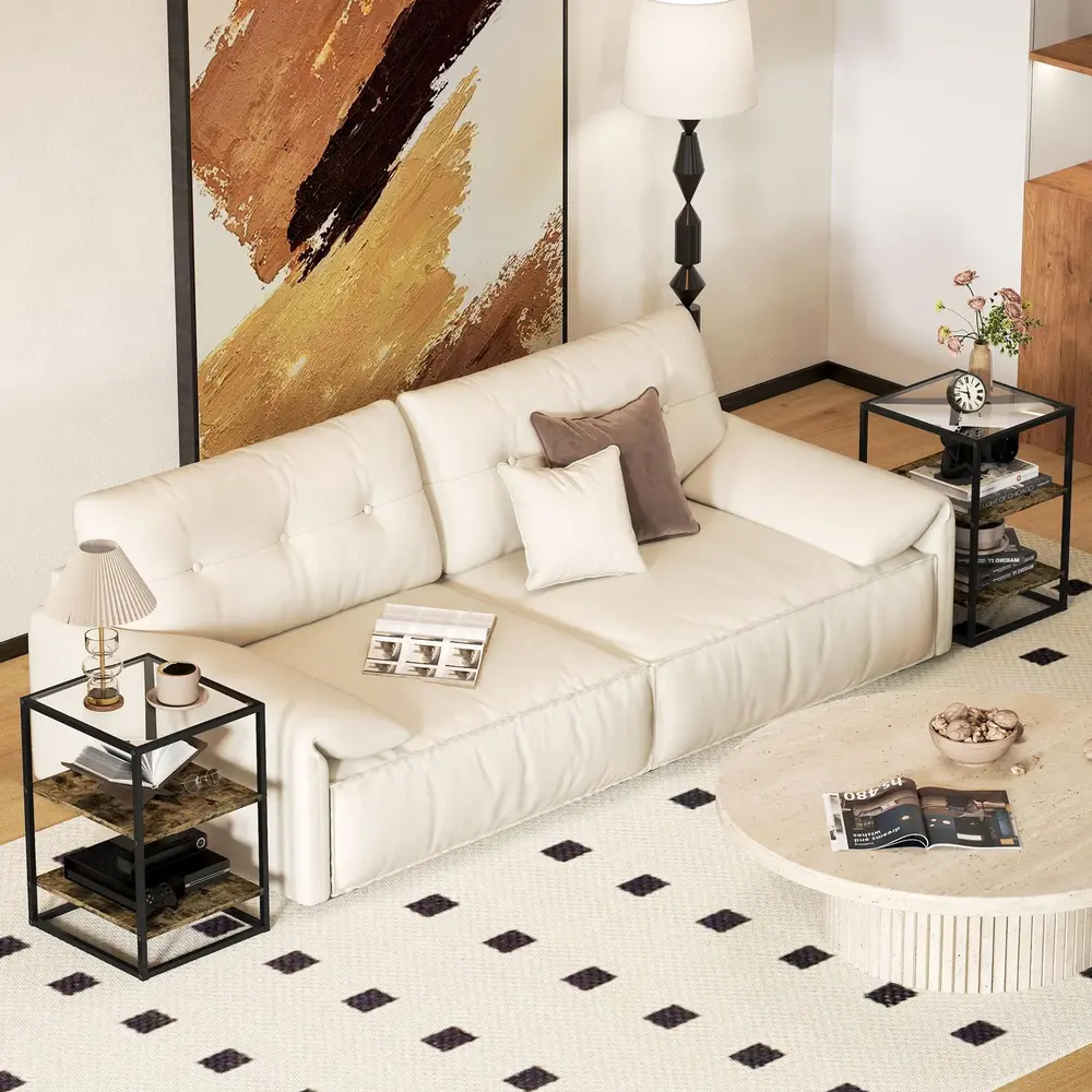 Soffbord Sidobord Rustik Brun 37 x 40 x 55,5 Cm