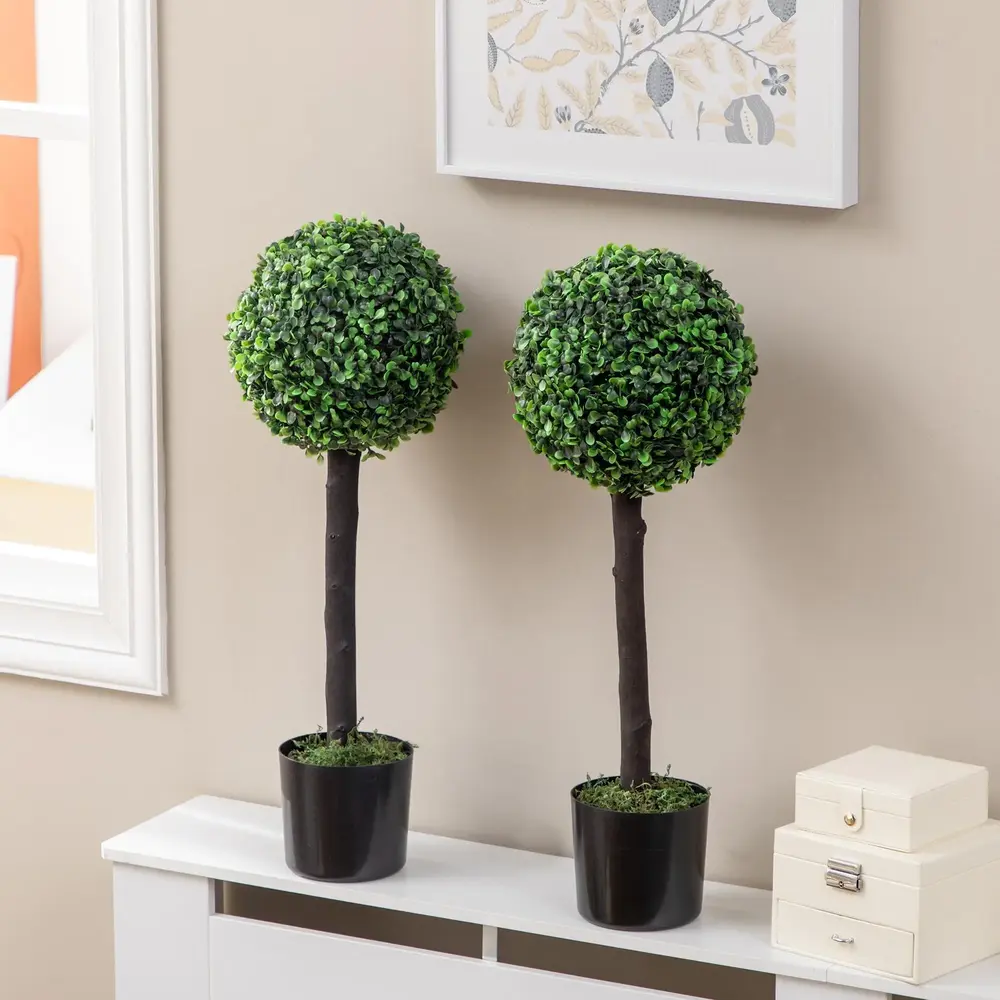 Konstgjorda Växter Buxbom Grön av PEVA och Plast Set 60 Cm