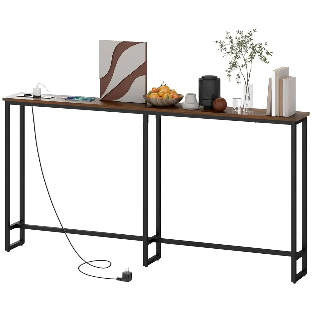 Konsolbord Hallbord med Laddstation 160 x 20 x 80 Cm