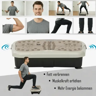 Vibrationsplatta med LED-Display och Träningsband