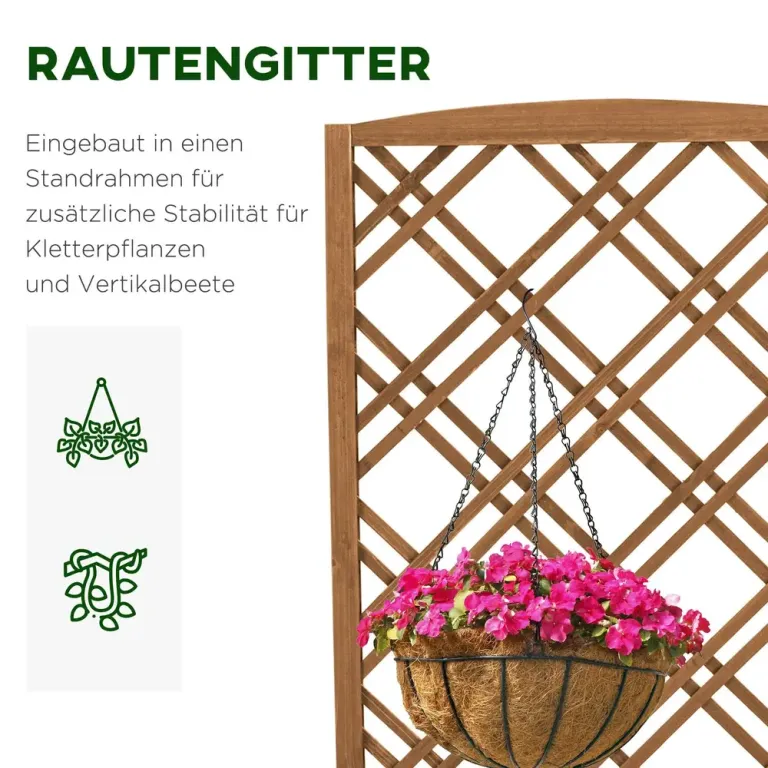 Odlingskrage Upphöjd Blomsterbädd med Spaljé