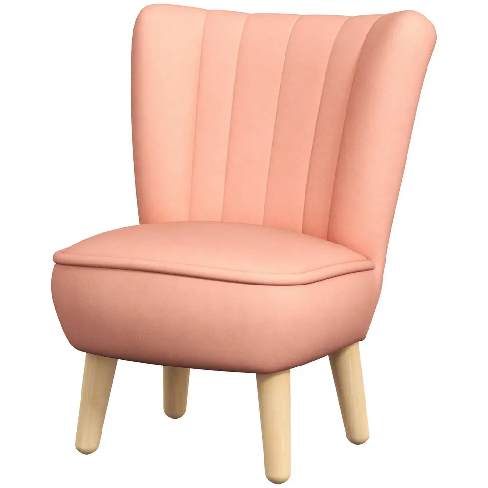 Barnfåtölj Barnsoffa Beige av Teddyfleece och Skum