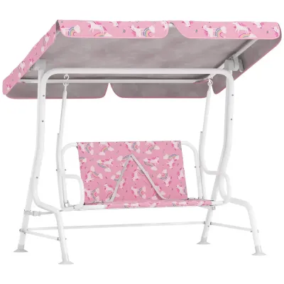 Barnhammock 2-Sits med Soltak, Rosa
