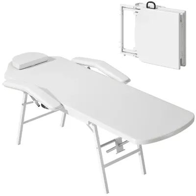 Bärbart Massagebord Hopfällbar Massagesoffa i Konstläder