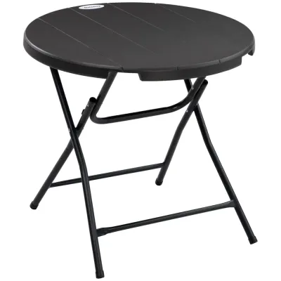Runt Hopfällbart Trädgårdsbord Praktiskt Matbord i 80 cm