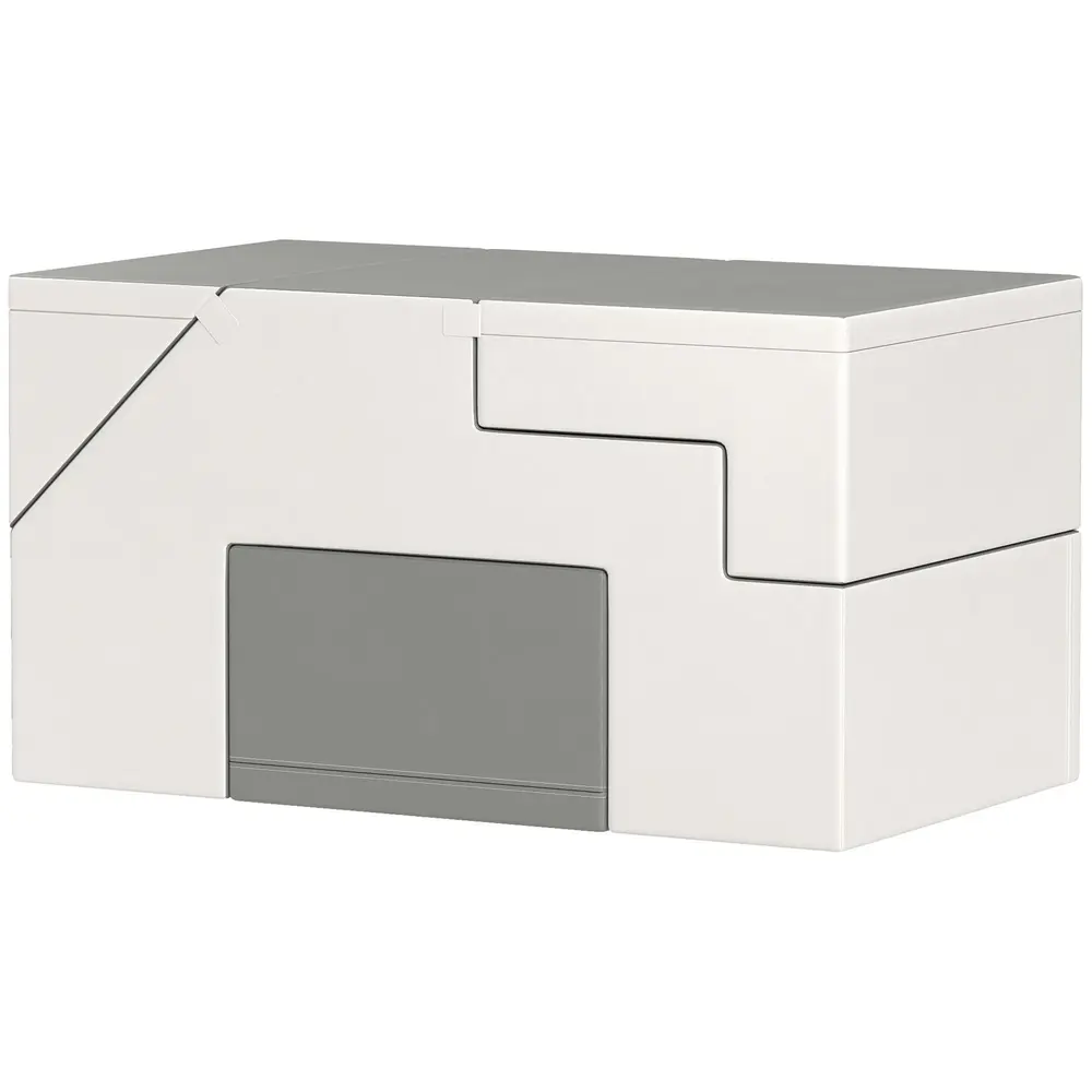 Barnhylla Leksaksförvaring Ljusgrå av MDF 67 x 29 x 98 Cm