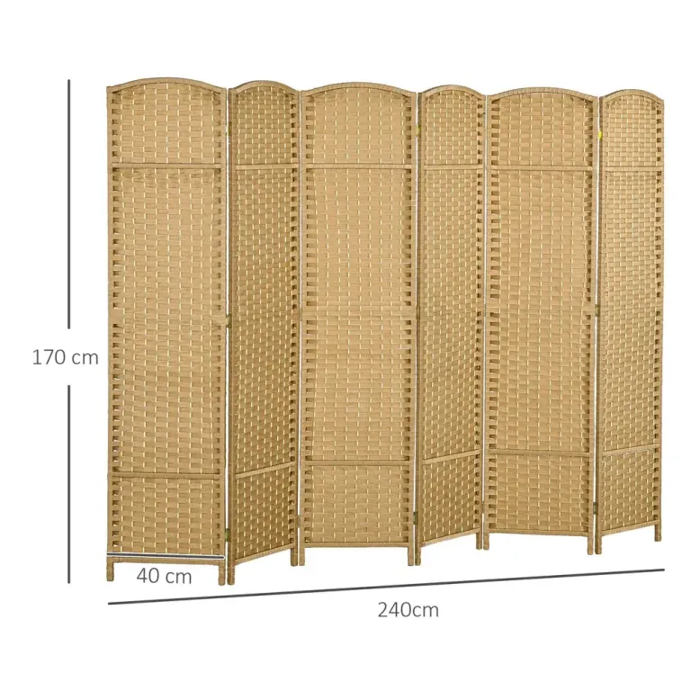 6-Panels Rumsavdelare Vikbar Sovrum och Hemmakontor, Natur Skärmvägg