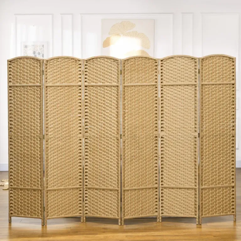 6-Panels Rumsavdelare Vikbar Sovrum och Hemmakontor, Natur Skärmvägg