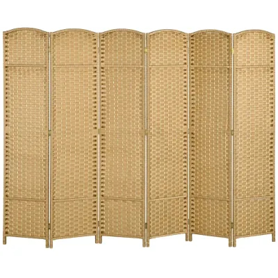 6-Panels Rumsavdelare Vikbar Sovrum och Hemmakontor, Natur Skärmvägg