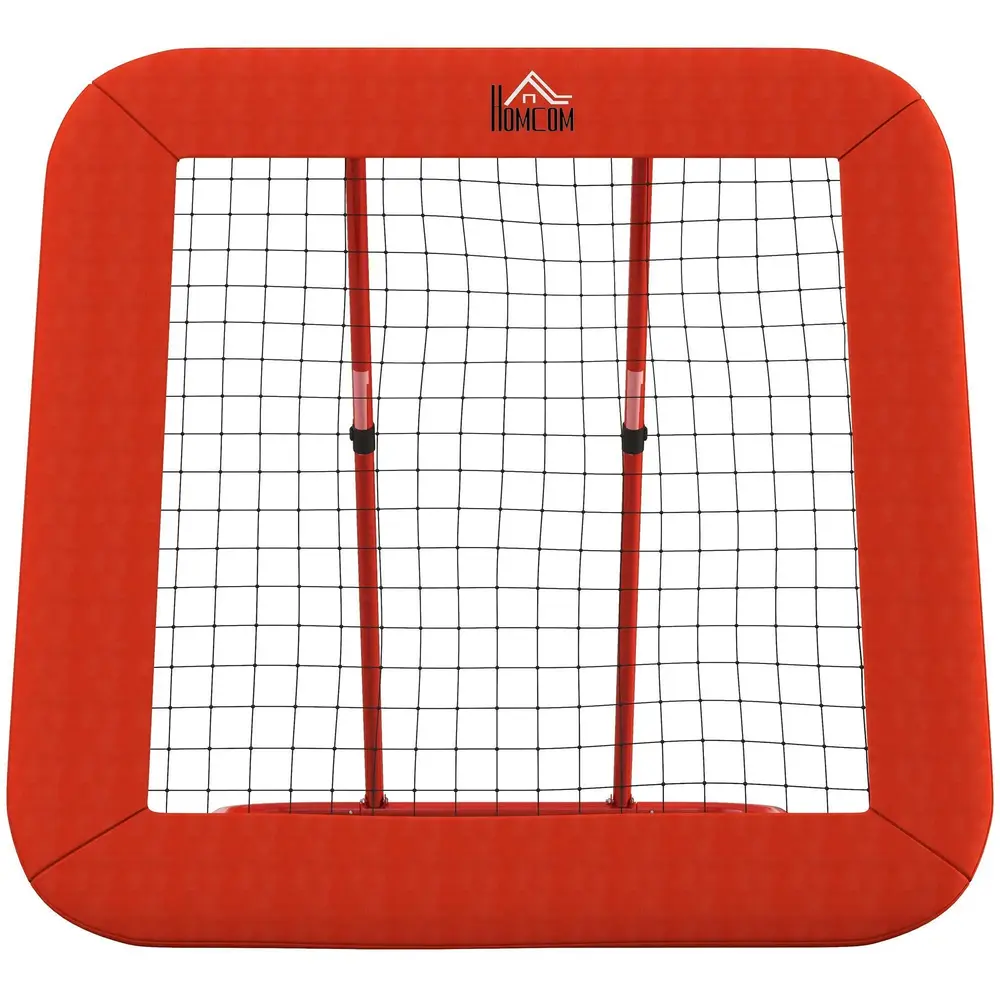 Rebounder Fotbollsnät Röd av Metall och Nät för Bollsport