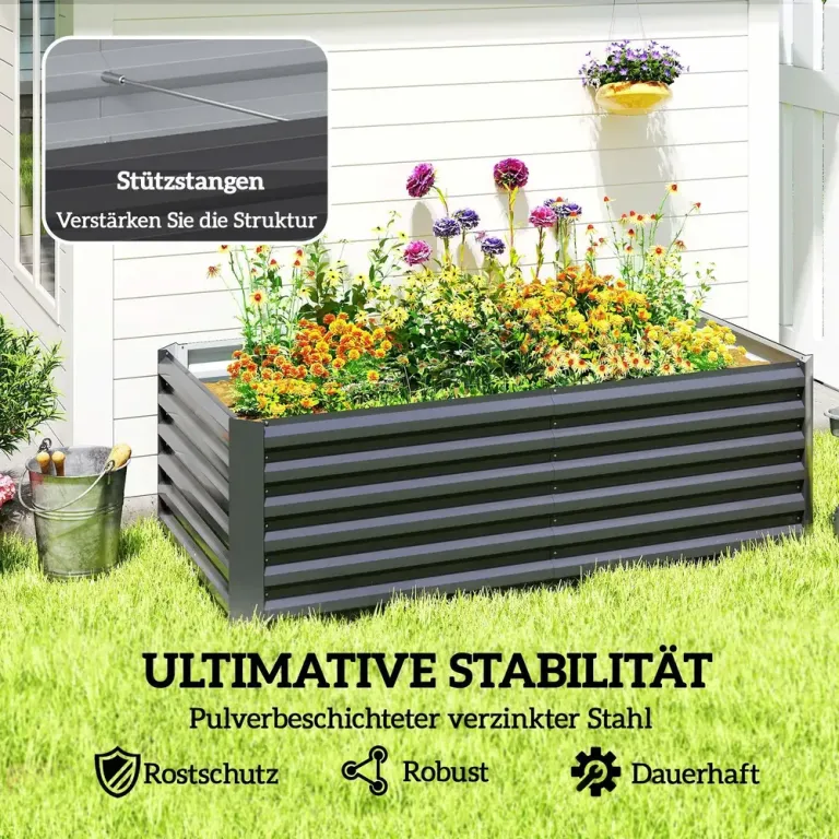 Upphöjd Odlingskrage Planteringslåda med Spaljé Trä